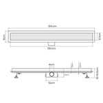 ODPŁYW LINIOWY 130 CM 2w1 PODŁOGOWY SZCZELINOWY POD PŁYTKĘ STAL NIERDZEWNA