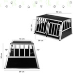 PODWÓJNY TRANSPORTER PSA ZWIERZĄT ALUMINIOWY KOJEC + ŚCIANKA DZIELĄCA