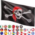 FLAGA PIRACKA BANDERA PIRATÓW 120x80 CM NA MASZT 