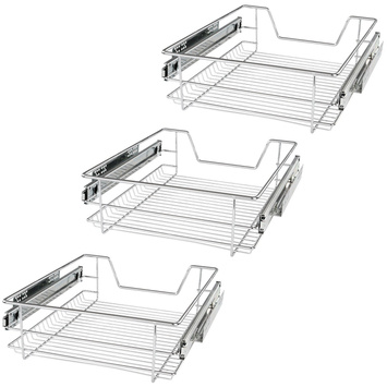 3x SZUFLADA TELESKOPOWA DO SZAFEK KUCHENNYCH 50 CM CARGO