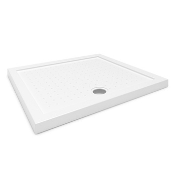 BRODZIK PRYSZNICOWY KWADRATOWY POSADZKOWY 80x80 AKRYLOWY BIAŁY SLIM 5 CM