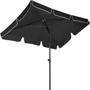 PARASOL OGRODOWY 200x125 PROSTOKĄTNY NA BALKON TARAS ANTRACYTOWY