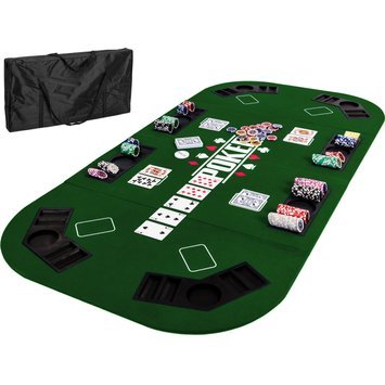 ZIELONY BLAT STÓŁ DO POKERA 160x80 CM POKER KASYNO