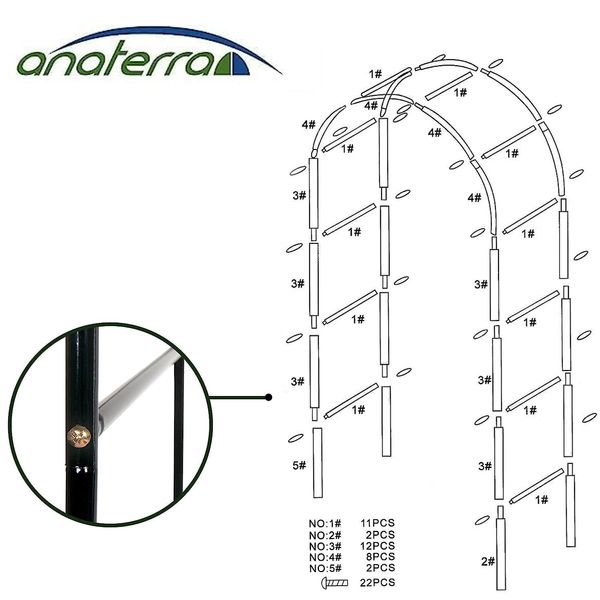 2x PERGOLA OGRODOWA METALOWA ŁUK UCHWYT PODPORA NA RÓŻE ROŚLINY KWIATY