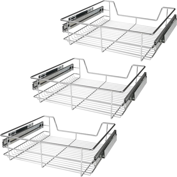 3x SZUFLADA TELESKOPOWA DO SZAFEK KUCHENNYCH 60 CM CARGO