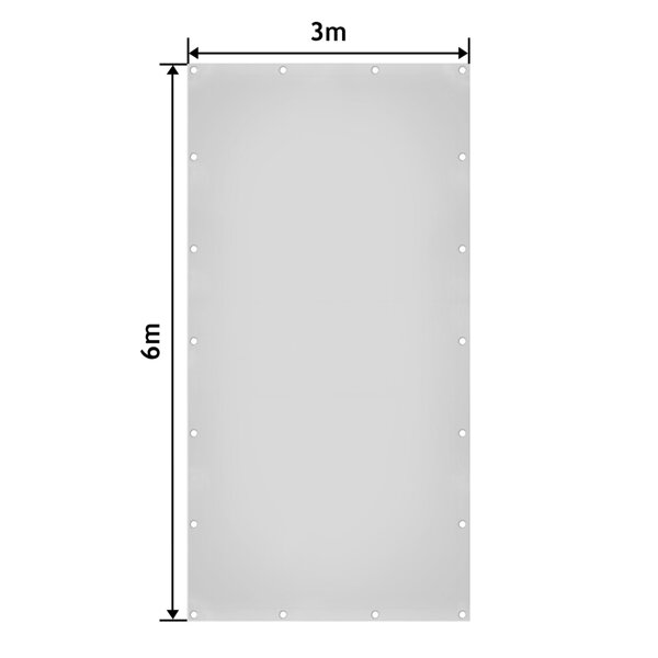 BIAŁA PLANDEKA 3x6 M 650G/M2 PRZEMYSŁOWA OCHRONNA Z OCZKAMI OKRYCIOWA