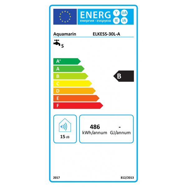 BOJLER 30L ELEKTRYCZNY PODGRZEWACZ WODY 1500W EMALIOWANY ZBIORNIK ANTICALC