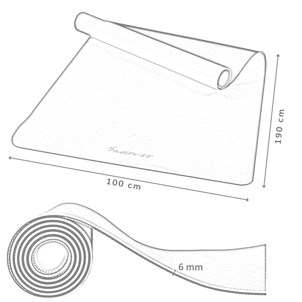 FIOLETOWA MATA TPE 190x100x0,6cm DO ĆWICZEŃ JOGI