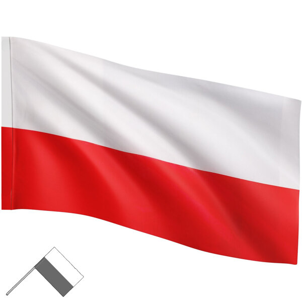 FLAGA POLSKI NA KIJ DRZEWIEC TRZONEK POLSKA NARODOWA 120x80 CM
