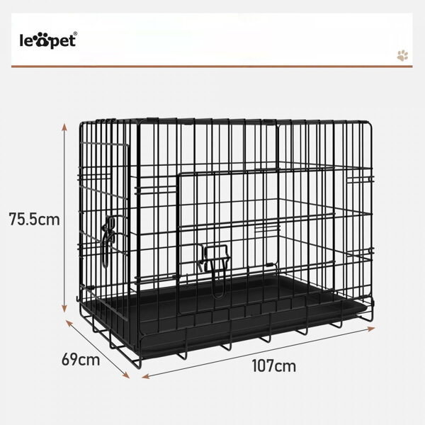 KLATKA KENNELOWA KOJEC TRANSPORTER DLA PSA KOTA ZWIERZĄT 107x69x75,5 CM XL