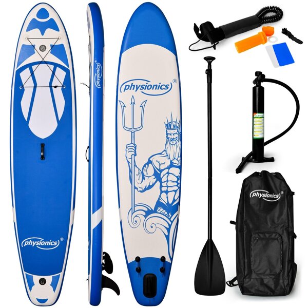 NIEBIESKA DESKA SUP 320 CM STAND UP PADDLE BOARD DO PŁYWANIA POMPOWANA