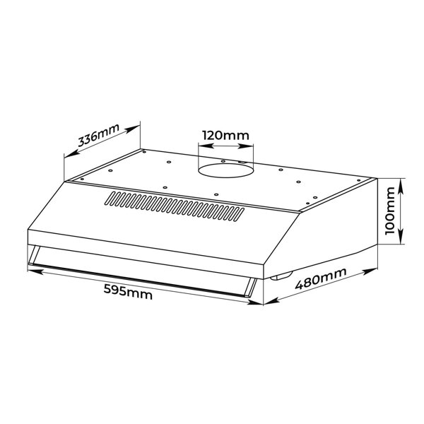 OKAP PODSZAFKOWY KUCHENNY 60 CM + LED + 2x FILTR STAL NIERDZEWNA SREBRNY