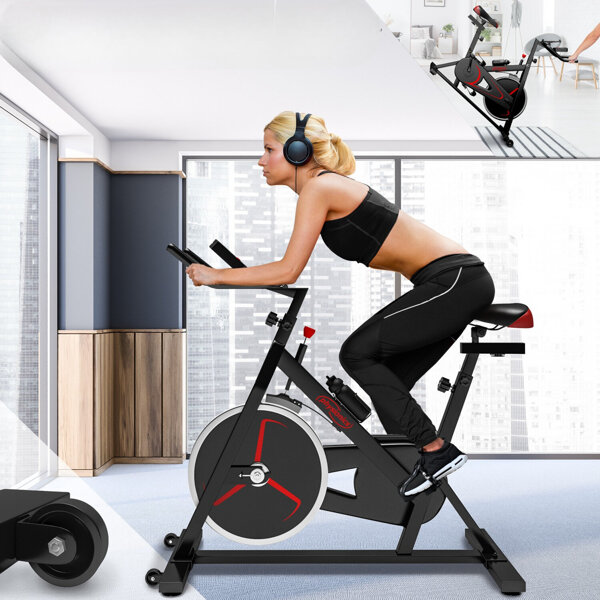 ROWER SPINNINGOWY TRENINGOWY STACJONARNY DO CARDIO FITNESS KOŁO 10 KG