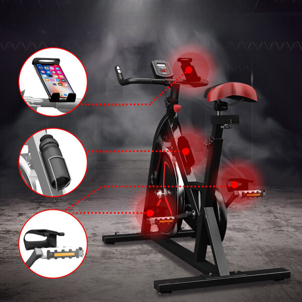 ROWER SPINNINGOWY TRENINGOWY STACJONARNY DO CARDIO FITNESS KOŁO 10 KG