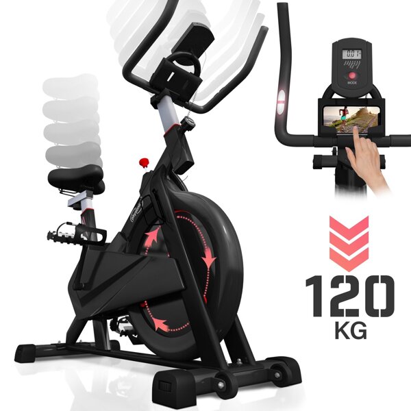 ROWER SPINNINGOWY TRENINGOWY STACJONARNY DO CARDIO FITNESS KOŁO 8 KG