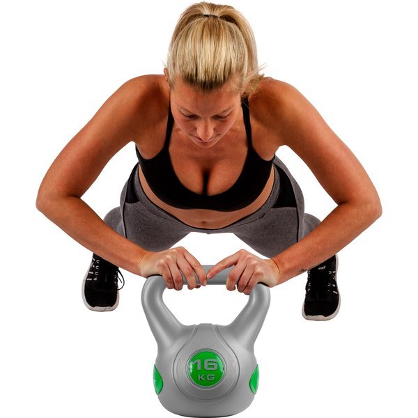 SREBRNA HANTLA KOMPOZYTOWA KULA KETTLEBELL KETLA 3KG