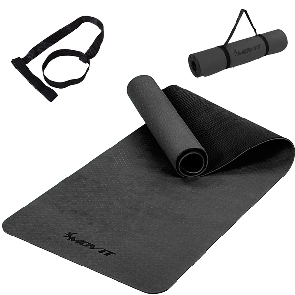 SZARA MATA TPE 190x60x0,6cm DO ĆWICZEŃ FITNESS