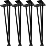 4x METALOWE NOGI STOŁU HAIRPIN LEGS 40 CM 3 PRĘTY