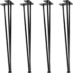 4x METALOWE NOGI STOŁU HAIRPIN LEGS 60 CM 3 PRĘTY