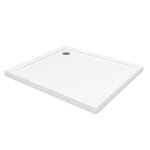 BRODZIK PRYSZNICOWY KWADRATOWY POSADZKOWY 80x80 AKRYLOWY BIAŁY SLIM 5 CM