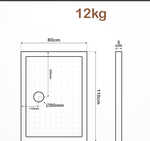 BRODZIK PRYSZNICOWY PROSTOKĄTNY POSADZKOWY 110x80 AKRYLOWY BIAŁY SLIM 5 CM