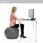 CZARNA PIŁKA FITNESS PILATES YOGA 55 CM POMPKA