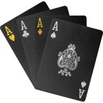 CZARNO ZŁOTE KARTY TALIA DO GRY W POKER BLACK JACK