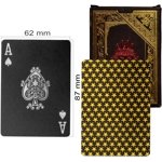 CZARNO ZŁOTE KARTY TALIA DO GRY W POKER BLACK JACK