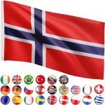 FLAGA NORWEGII NORWESKA 120x80 CM NA MASZT NORWEGIA