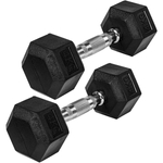 HANTLE ŻELIWNE GUMOWANE HEX 2X 4 KG FITNESS