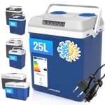 LODÓWKA TURYSTYCZNA 25L ELEKTRYCZNA SAMOCHODOWA 12V 230V +GRZANIA NIEBIESKA