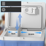 LODÓWKA TURYSTYCZNA 40L ELEKTRYCZNA SAMOCHODOWA 12V 230V +GRZANIE NIEBIESKA