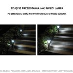 MOCNA LAMPA SOLARNA Z CZUJNIKIEM RUCHU ZMIERZCHU