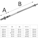 MOVIT MARKOWY GRYF PROSTY 120 CM ŚREDNICA 30 MM