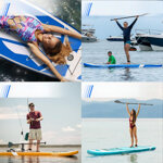 NIEBIESKA DESKA SUP 320 CM STAND UP PADDLE BOARD DO PŁYWANIA POMPOWANA