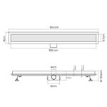 ODPŁYW LINIOWY 100 CM 2w1 PODŁOGOWY SZCZELINOWY POD PŁYTKĘ STAL NIERDZEWNA