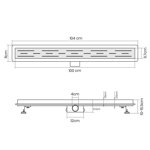 ODPŁYW LINIOWY 100 CM PRYSZNICOWY PODŁOGOWY SZCZELINOWY STAL NIERDZEWNA