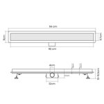 ODPŁYW LINIOWY 110 CM 2w1 PODŁOGOWY SZCZELINOWY POD PŁYTKĘ STAL NIERDZEWNA