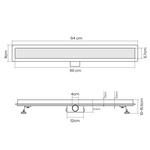 ODPŁYW LINIOWY 60 CM 2w1 PODŁOGOWY SZCZELINOWY POD PŁYTKĘ STAL NIERDZEWNA