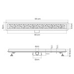 ODPŁYW LINIOWY 60 CM PRYSZNICOWY PODŁOGOWY Z DZIURKAMI SZCZELINOWY STAL