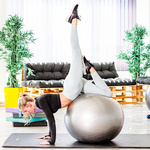 PIŁKA DO ĆWICZEŃ FITNESS REHABILITACJA 65CM FIOLET