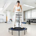 TRAMPOLINA 101 CM FITNESS Z UCHWYTEM T NIEBIESKA