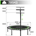 TRAMPOLINA 101 CM FITNESS Z UCHWYTEM T ZIELONA