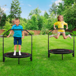 TRAMPOLINA 101 CM FITNESS Z UCHWYTEM U CZERWONA