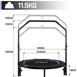 TRAMPOLINA 101 CM FITNESS Z UCHWYTEM U NIEBIESKA