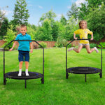 TRAMPOLINA 101 CM FITNESS Z UCHWYTEM U NIEBIESKA