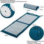 TURKUSOWA MATA ZDROWOTNA DO AKUPRESURY 130x50 CM Z KOLCAMI NA BÓL PLECÓW