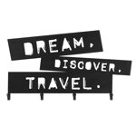 WIESZAK WISZĄCY METALOWY LISTWA NA UBRANIA DREAM DISCOVER TRAVEL