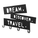 WIESZAK WISZĄCY METALOWY LISTWA NA UBRANIA DREAM DISCOVER TRAVEL