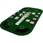 ZIELONY BLAT STÓŁ DO POKERA 160x80 CM POKER KASYNO